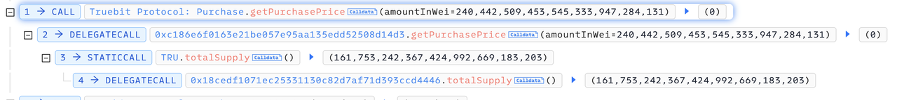 getPurchasePrice function call returning 0